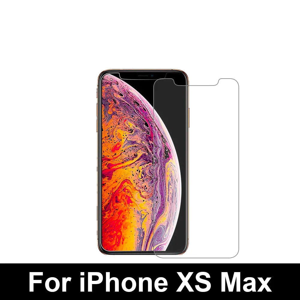 2 шт., закаленное стекло для iPhone X, XR, XS Max, 8, 7, 6, 6S Plus, защита для экрана 5, 5S, SE, защита для экрана, стекло для телефона, Verre, Tremp, Coque - Цвет: iPhone XS MAX