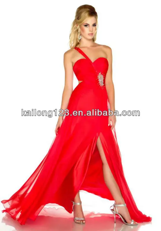 Cheap Sweetheart Flowy Floor-length Cutout Beaded Sides Ruching Top Royal Blue Cherry Chiffon One Shoulder Prom Dresses | Свадьбы и