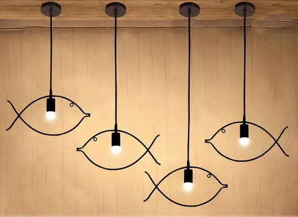 Винтажный железный подвесной светильник в стиле индастриал для бара кафе