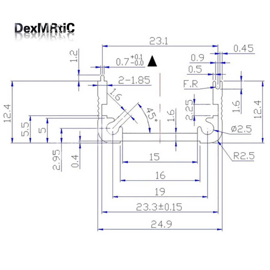 Алюминиевый проектный ящик Штампованный корпус DIY 25 мм (0 98 &quot) (H) x25мм 98&quot) (W) x40мм (1