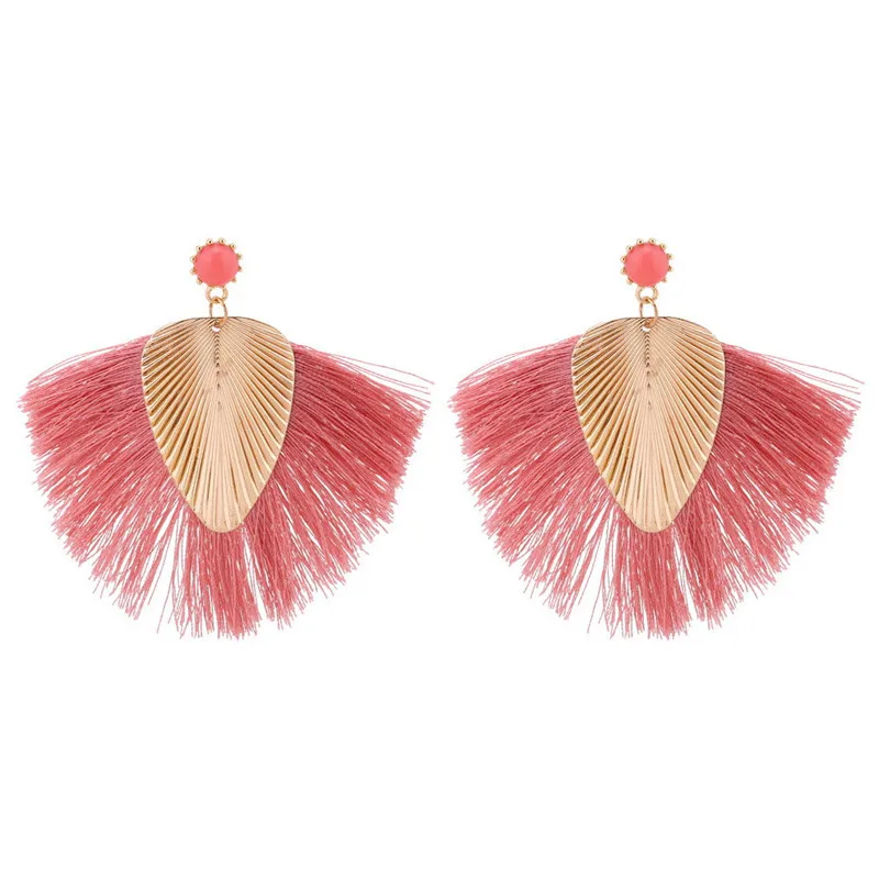 Прямая доставка 8 цветов новые богемные модные серьги в форме листьев