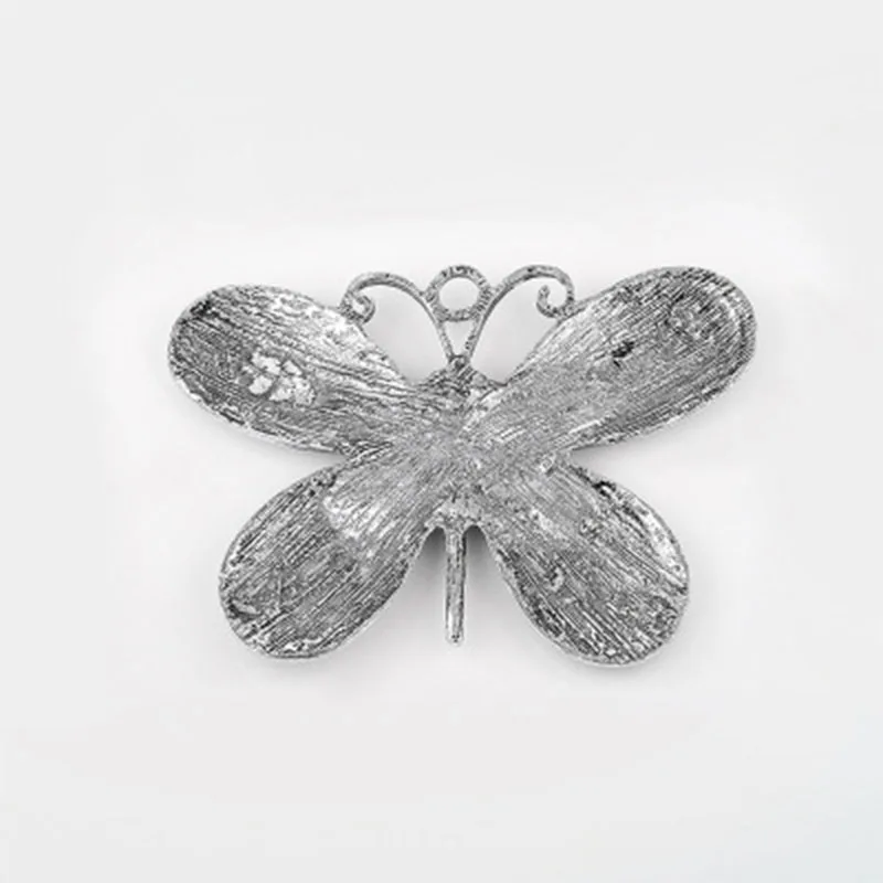 2 шт антикварное Серебро Большой с подвеской в форме бабочки для DIY ювелирных