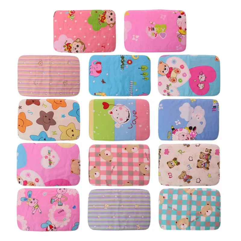 Pa&ntilde;ales reutilizables de colch&oacute;n para reci&eacute;n nacidos, alfombrilla impermeable para cambiar s&aacute;banas, 25x35, 1 unidad-1
