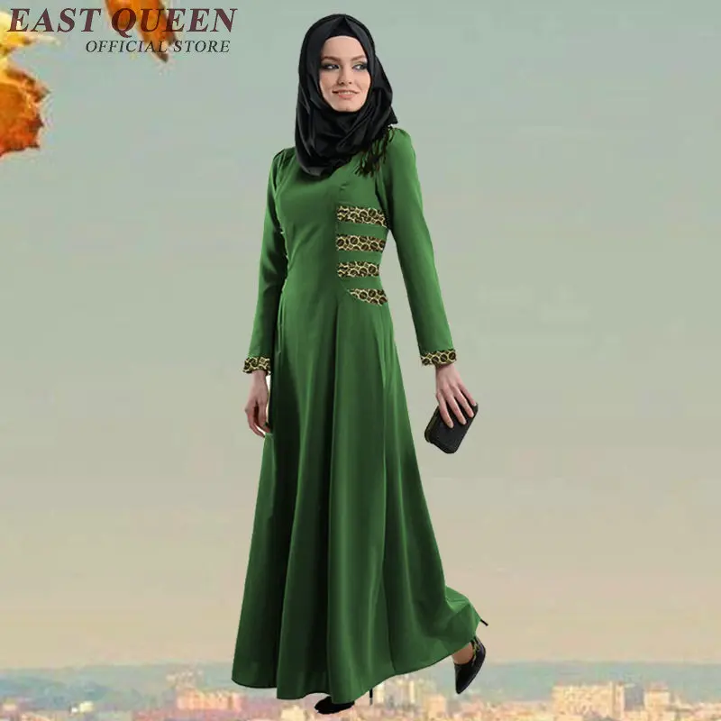 Новое поступление, мусульманское платье, абайя, повседневная мусульманская одежда, Женская однотонная, с круглым вырезом, мусульманская же...