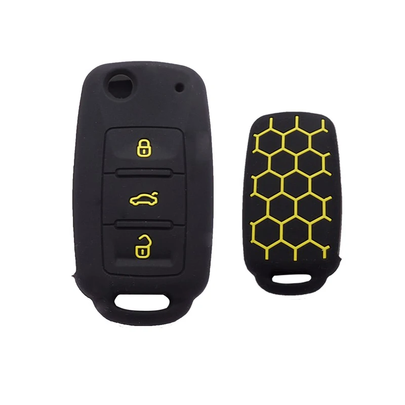 Xinyuexin 3 кнопочный ФОБ для VW Passat Polo Golf Touran Bora Smart Key Shell Protector Holder | Автомобили и