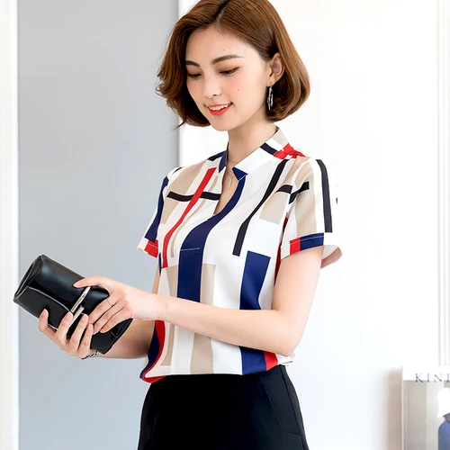 

I41938 Модная Повседневная шифоновая рубашка OL