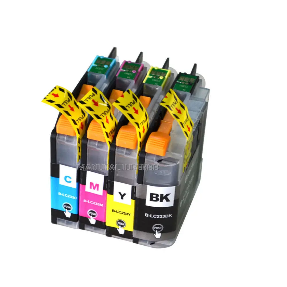 10 чернильных картриджей Φ BK/C/M/Y для Brother LC 233 MFC J4620DW|ink cartridge|brother cartridgebrother ink cartridge |