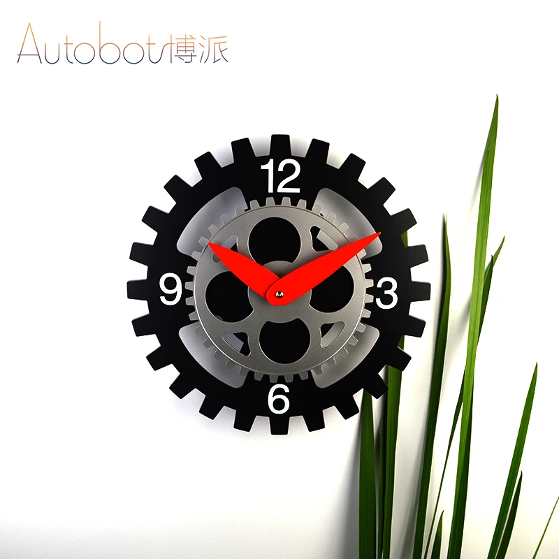 Оригинальные большие шестерни Autobot бесшумные динамические часы для спальни