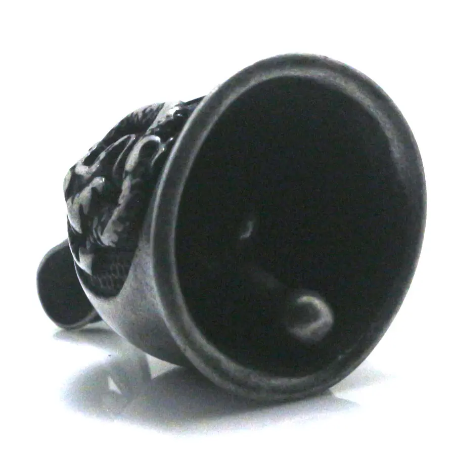 Заводская цена крутой байкер Jingle Bell 316L Stainlesss стальной матовый черный дракон