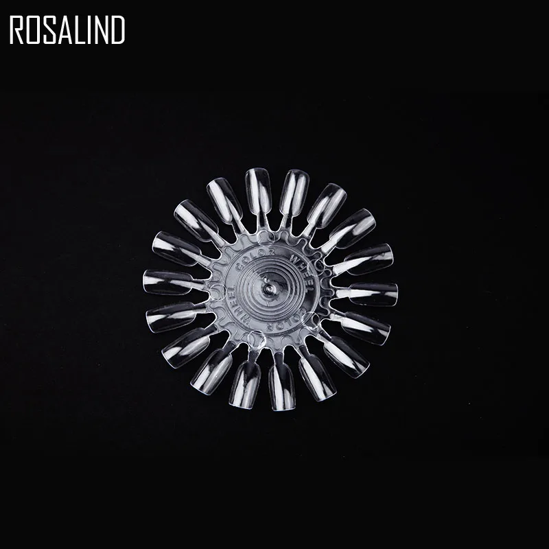 Накладные ногти ROSALIND Гель-лак для ногтей цветная карточка прозрачное белое