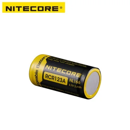 Бесплатная доставка литиевая перезаряжаемая батарея Nitecore NL166 16340 RCR123A 3 7 в 650 Втч