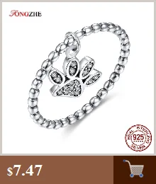 TONGZHE белый Снежинка кольца для женщин 925 стерлингового серебра эмаль и прозрачный CZ сияющее сердце CZ подвеска из камней Свадебные украшения