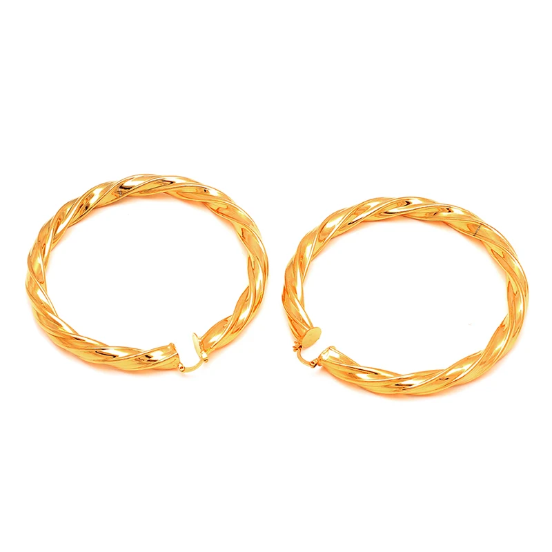 Ethlyn серьги обруч для женщин полые 76 мм Мода Jewely Золотые Большие круглые серьги вечерние африканские/Ближний Восток свадебный подарок