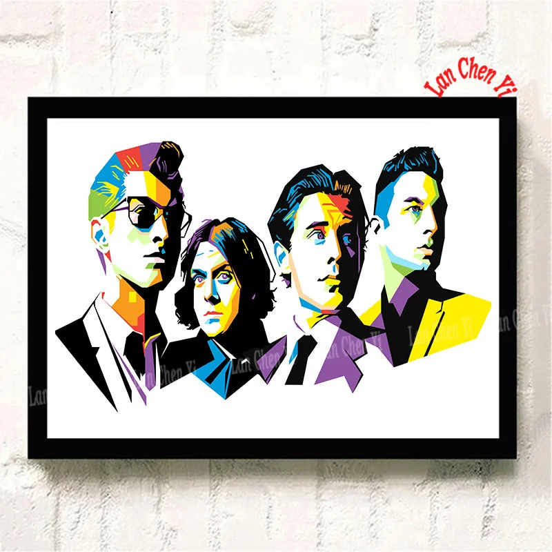 Фиолетовый Arctic Monkeys музыкальная группа с белым покрытием бумажные плакаты Современная живопись плакаты настенные художественные картины для украшения гостиной - Цвет: Фиолетовый