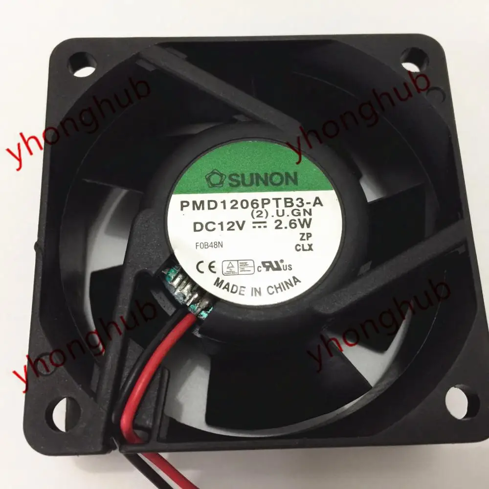 SUNON PMD1206PTB3 A AC/DC 12V 2 6 W 60x60x25 мм провод Сервер вентилятор охлаждения|Кулеры и системы
