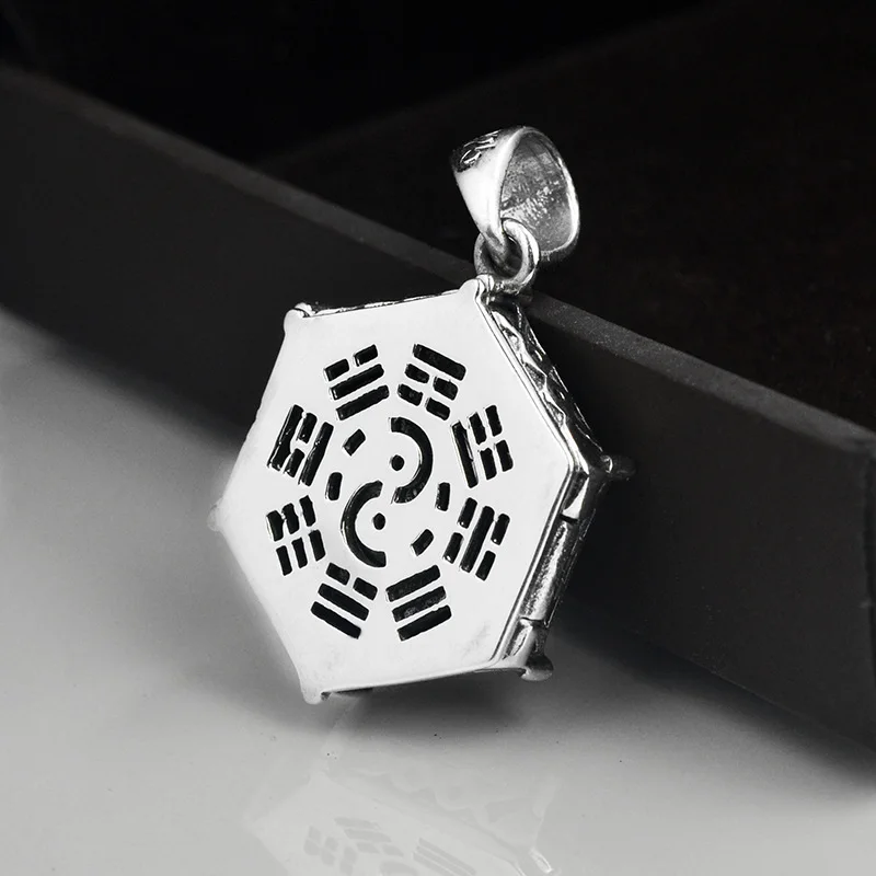 V. YA, настоящие 925 пробы, серебряные подвески-Амулеты Tai Chi BaGua для мужчин, Инь-Ян, Очаровательные Подвески, мужские ювелирные изделия