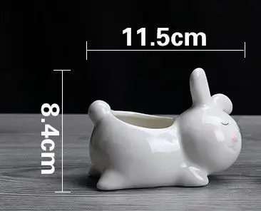 Милый мультяшный кролик в Форме Керамического сочный кактус цветочный горшок