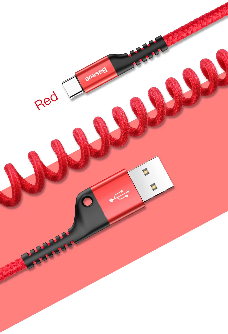 Usb-кабель Baseus Весна type-C для huawei mate 20 Pro Xiaomi Mix 3 One Plus 6t 6 5 гибкий usb-кабель для быстрой зарядки 2A