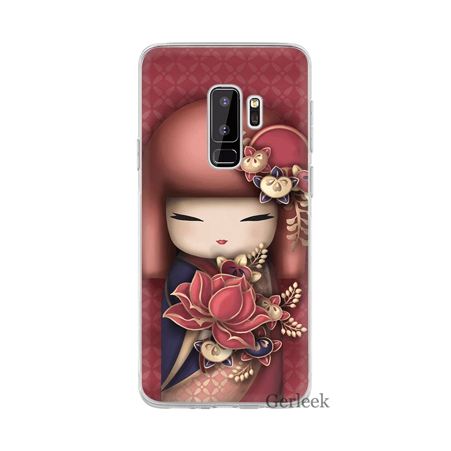Чехол для телефона с японской куклой Desxz Kawaii Samsung Galaxy A10 A30 A40 A50 A70 M10 M20 M30 Note 8
