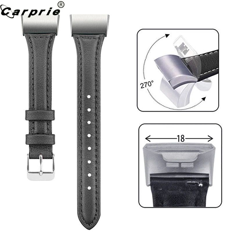 Новый дизайн тонкие кожаные смарт Ремешки для наручных часов ремешок Fitbit Charge 3