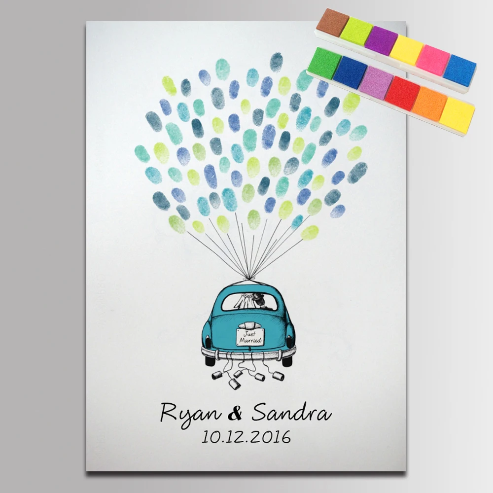 Свадебные подарки для гостей Свадебная Гостевая книга альтернативы синий