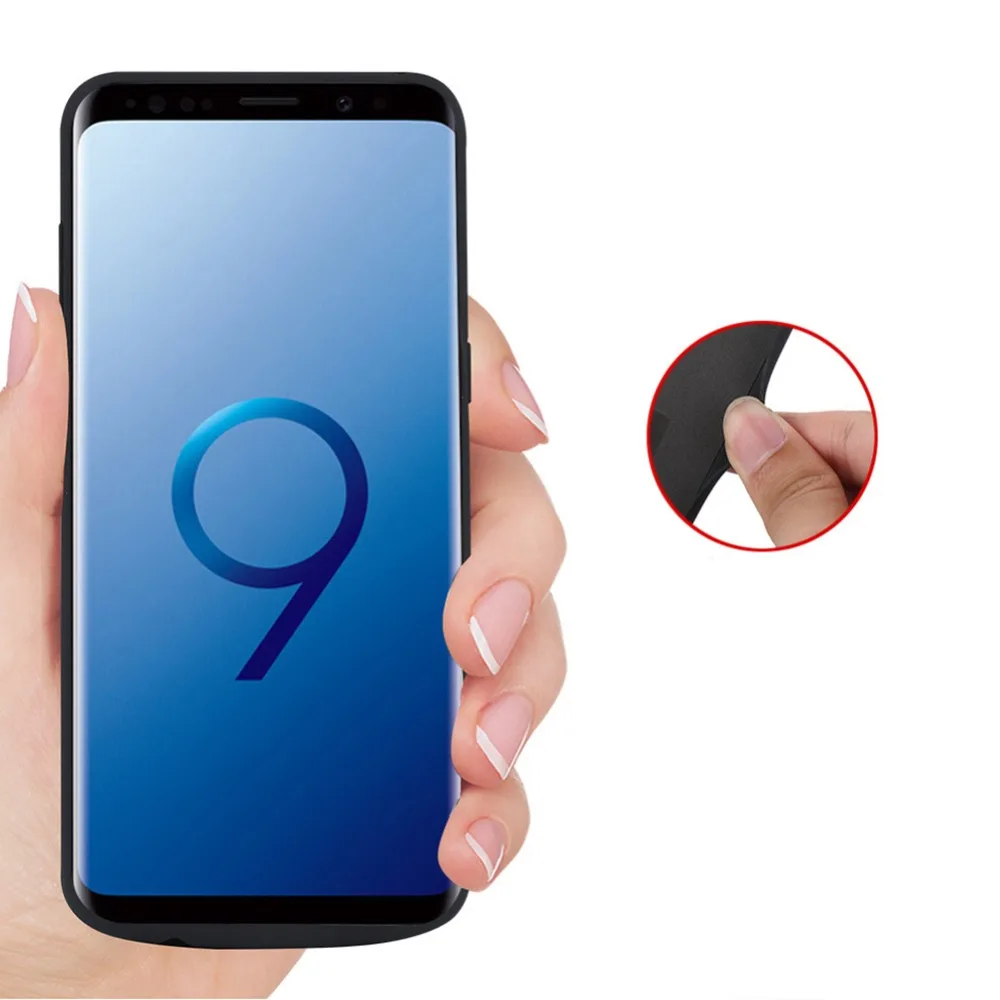 Новейший ТПУ чехол с перезаряжаемым аккумулятором 5000 мАч для Samsung S9 + питанием 6000