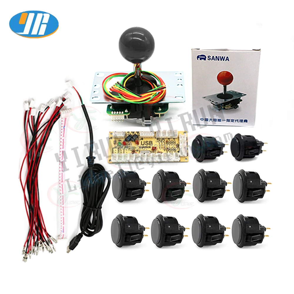 Sanwa Япония JLF-TP-8YT OBSF-30 Push Btton USB к ПК нулевой задержки кодер для JAMMA MAME аркадная DIY Kit