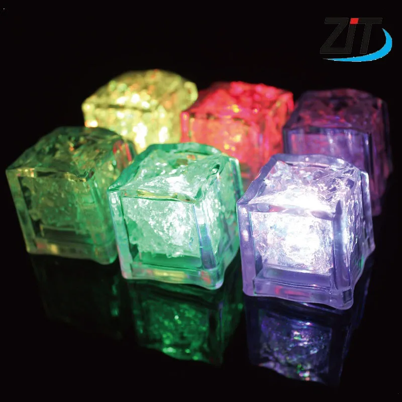 12pcs Colorful Flash LED fake Ice Cubes Festival Wedding Party Decor Light home Romantic lamp Luminoustetris | Дом и сад