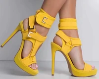 2022 woman new sandals with platform summer shoes super high heels buckle ankle strap sandalias