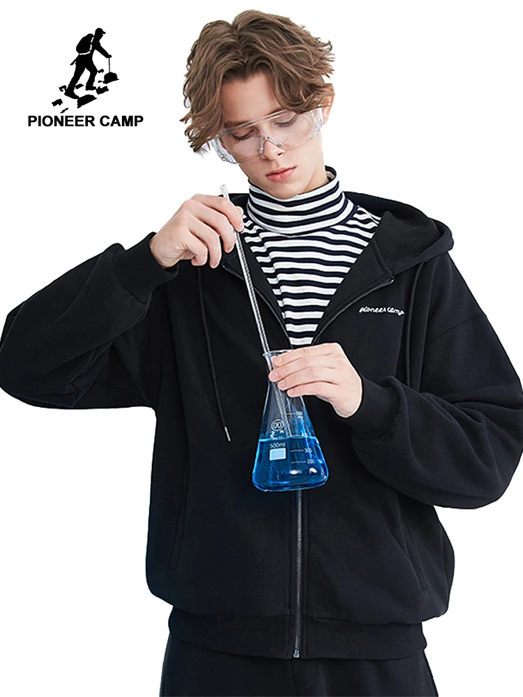 Мужская куртка с капюшоном Pioneer camp зимняя Свободная вышитой надписью