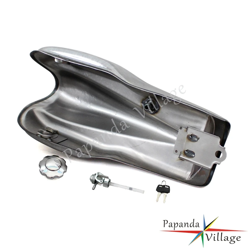 10 л универсальный стальной топливный бак Cafe Racer для Harley Yamaha Honda GS XV CB RD 50 350 400 750 BMW R100