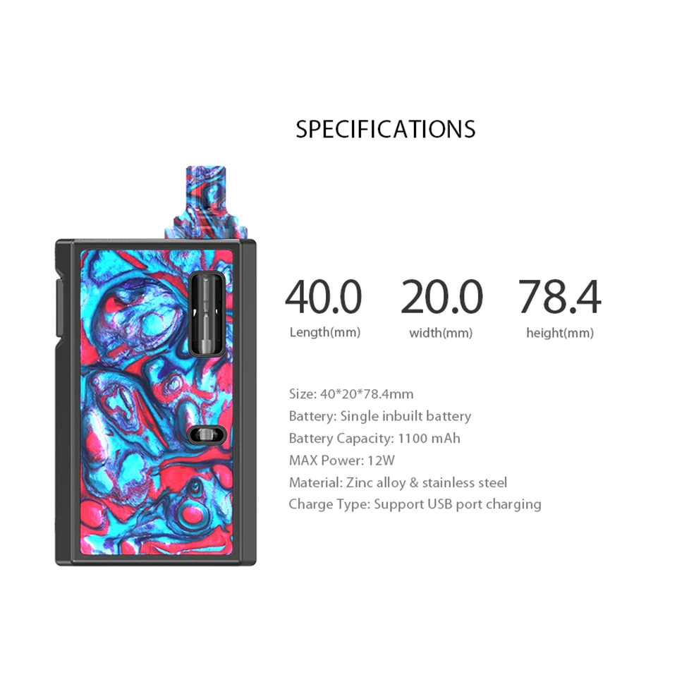 Новый оригинальный IJOY Меркурий смолы стартовый набор 1100 мАч батарея 2 мл бак 1.0ohm