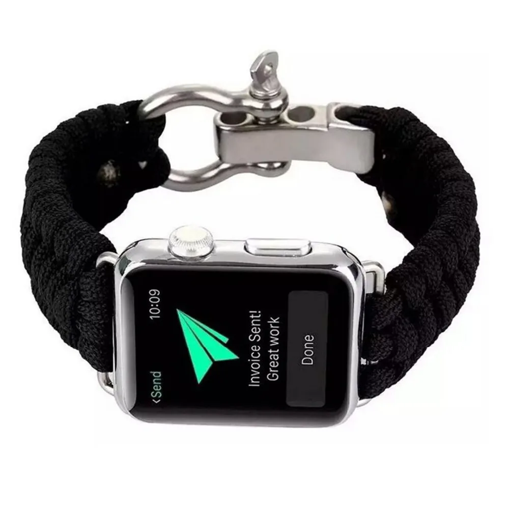 Спортивный ремешок для Apple Watch 4 ремешка 44 мм 40 iwatch Band 3 2 1 42 38 металлический браслет