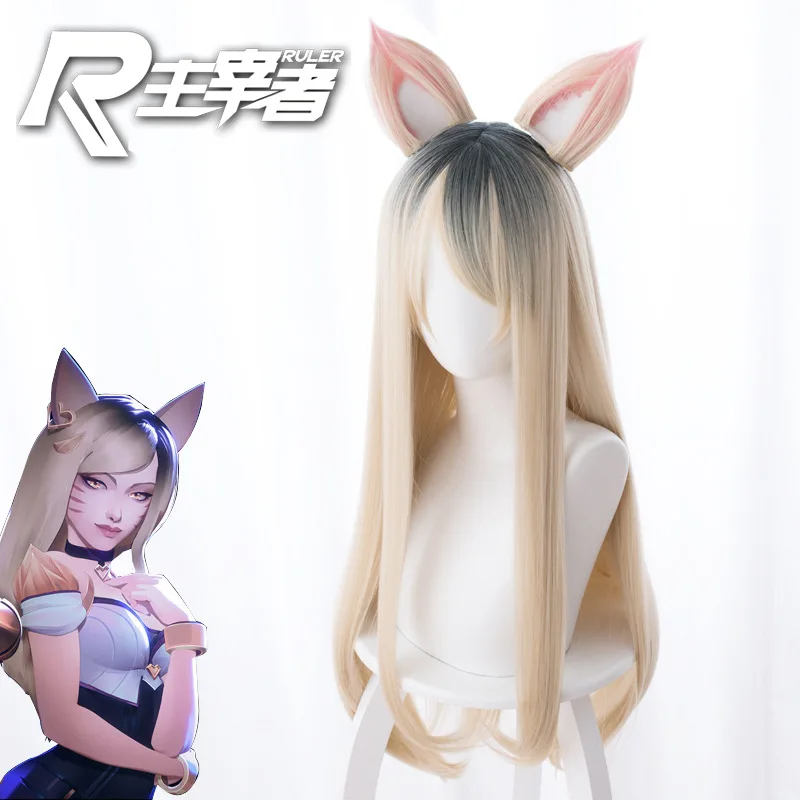 Игровые персонажи LOL K/DA Akali Косплей парики KDA термостойкие синтетические волосы