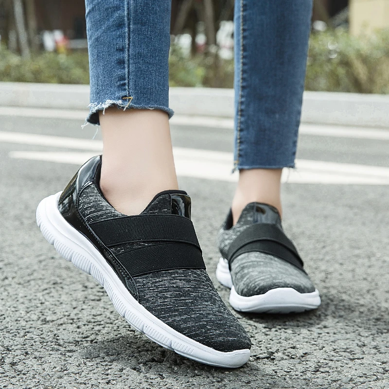 2019 Women top Quality Tennis Shoes Breathable Fabric Sneakers Comfort Sport Non-slip Fitness Shoe Ladies slip on Trainers | Спорт и