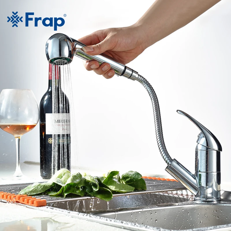 FRAP новые смесители для кухни Поворот на 360 градусов Выдвижной Смеситель кухонной