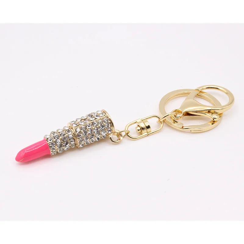 Biety Для женщин Jewelry 5 цветов очарование кристаллов брелок помада Key Holder со стразами