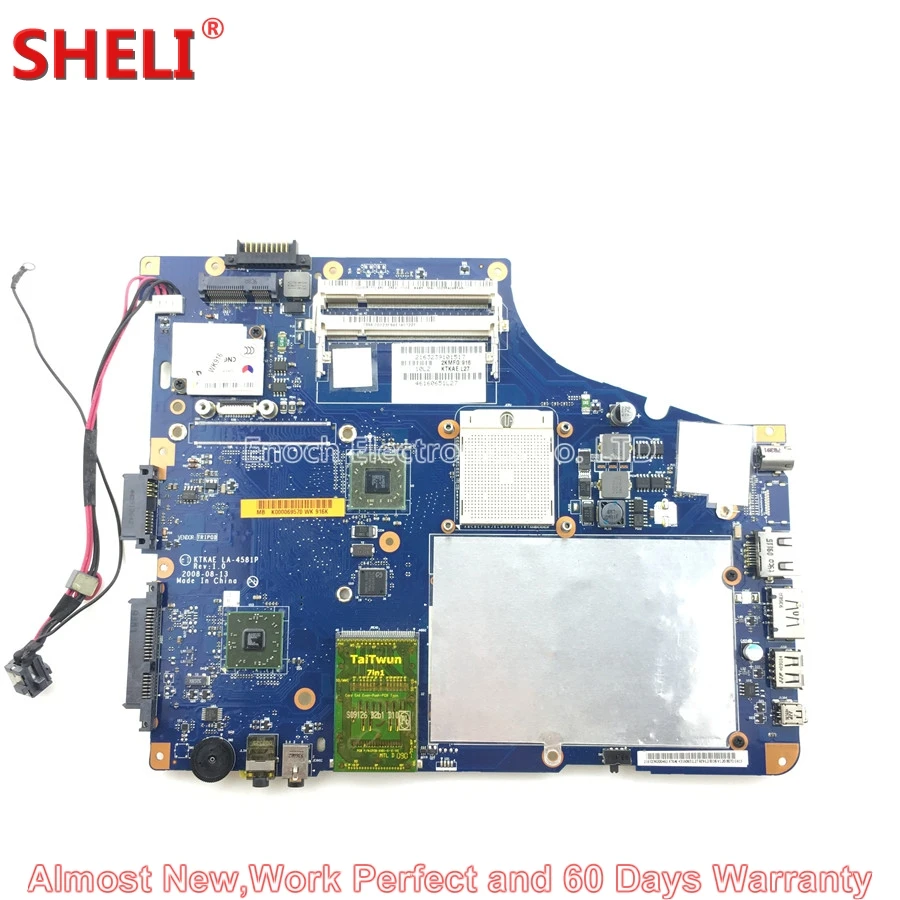MOUGOL K000069570 материнская плата для ноутбука Toshiba Satellite A350D A355D KTKAE LA 4581P S1 DDR2 Бесплатная