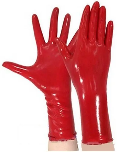 

100% natural latex Short Solid Color Latex Gloves