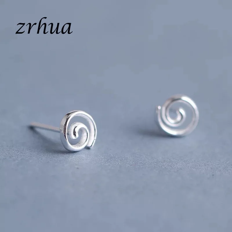 ZRHUA высокое качество 925 сереьряные серьги гвоздики для женщин женские стильные
