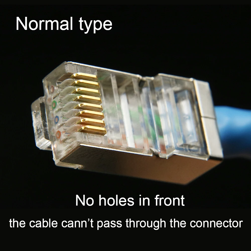 Коннектор xintylink rj45 для ethernet кабеля разъем rj 45 rg45 cat6 конический экранированный