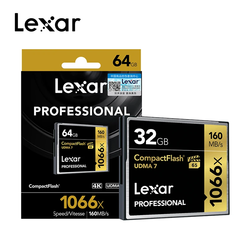 Lexar Professional 1066x 64GB 128GB 256GB VPG-65 Compact Flash Card Micro Sd CF 512GB 32GB Memory | Компьютеры и офис