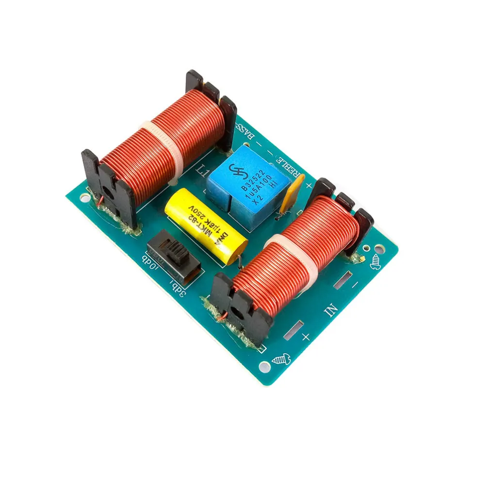 Tenghong 2pcs 100W 3 Way Audio Speaker Crossover 4/8Ohm Treble Bass Woofer Three-way Frequency Divider | Электроника
