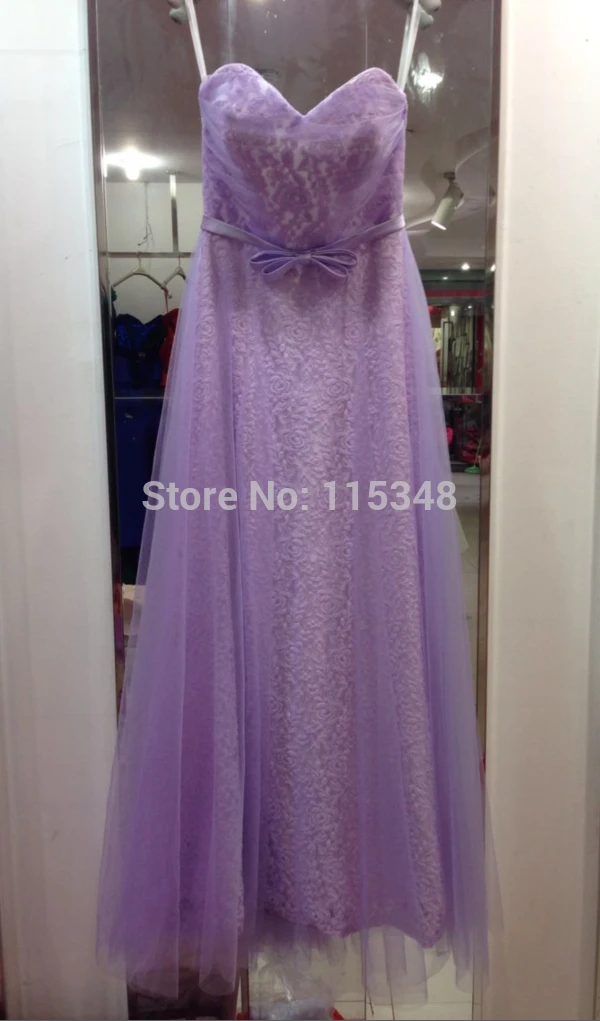 Strapless Elegant Lace Long Dresses to Party Wine Cheap Formal Custom Size Color Prom Dress for Women 2014 New | Свадьбы и торжества