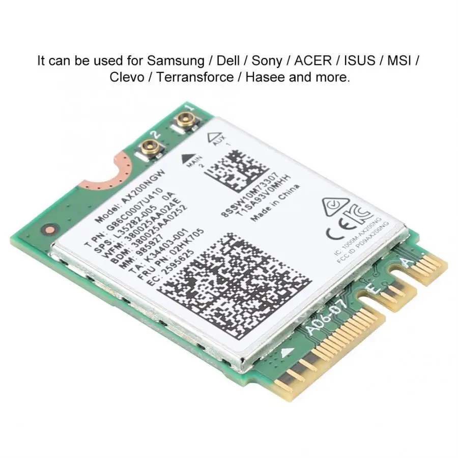 Для Intel AX200NGW 802.11AX WIFI6 2,4 Гбит/с Двухдиапазонная беспроводная сетевая карта с Bluetooth 5,0 для Intel AX200NGW сетевая карта