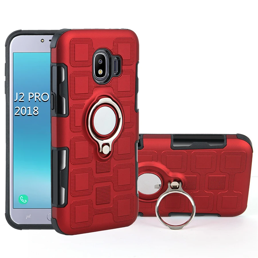 Чехол для samsung Galaxy J2 Силиконовый противоударный чехол для телефона для samsung J2 Pro J250F Броня задняя крышка чехол-подставка с кольцом