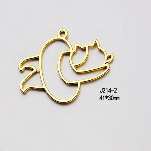 5 шт./лот подвеска в виде кошки с плавательным кольцом металлическая рамка оправа