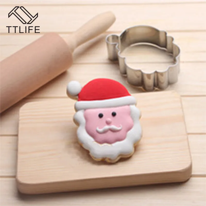 TTLIFE Санта Клаус головка резаки для печенья из нержавеющей стали выпечки