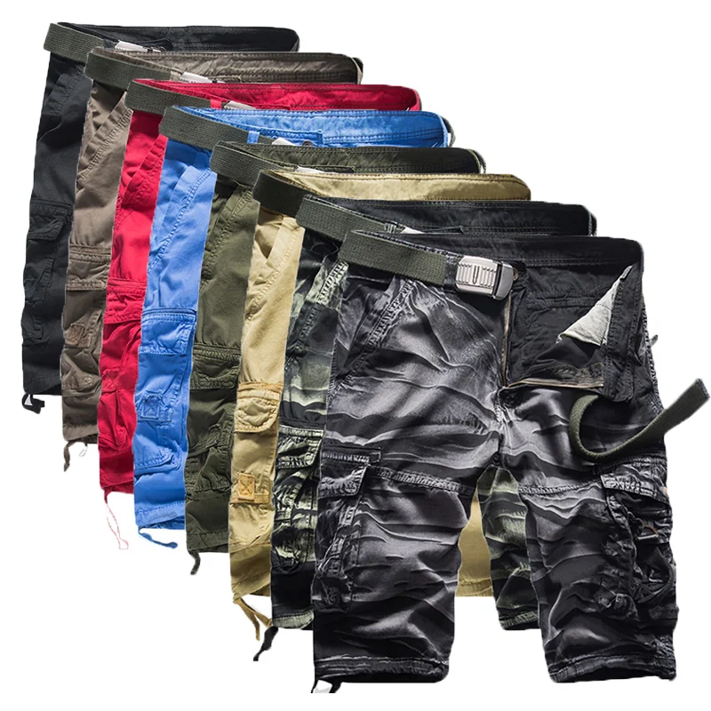 

2019 spring and summer tooling shorts / camouflage pants multi-pocket pants five pants / men's jogging shorts