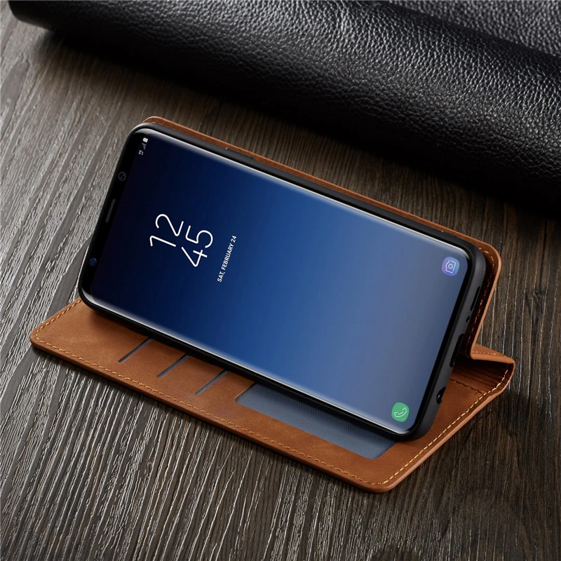 Чехол для samsung Galaxy S9 Plus, роскошный кожаный s9plus, Магнитный кошелек, флип-держатель для карт, подставка, книга 360, защитный чехол, Carcasa